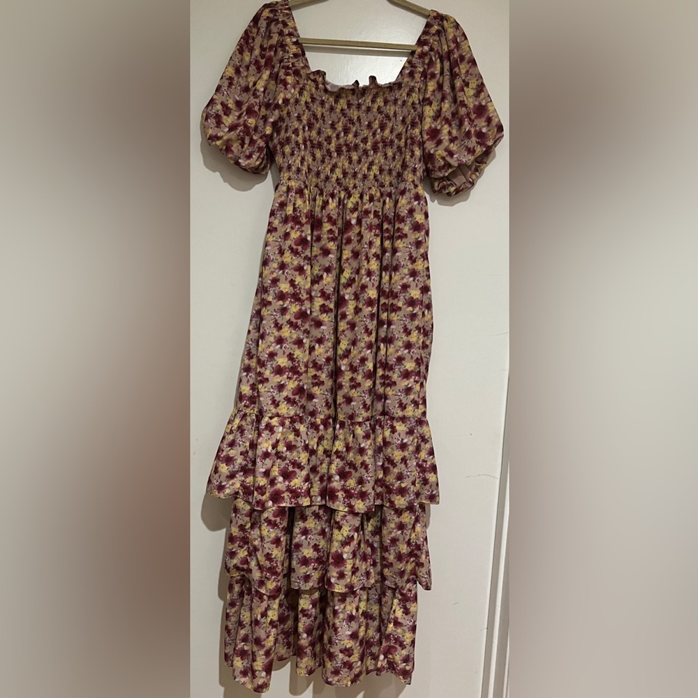 Women’s Floral Dress in Pink and Yellow